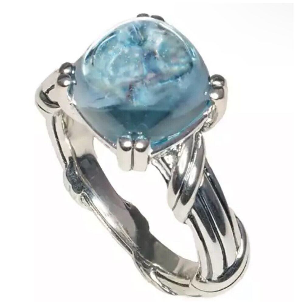 Peter Thomas Roth Topaz Ring (6 cts.) Sterling Silver Luxury Designer Size 7 NEW
